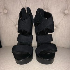 Black Platform Wedges